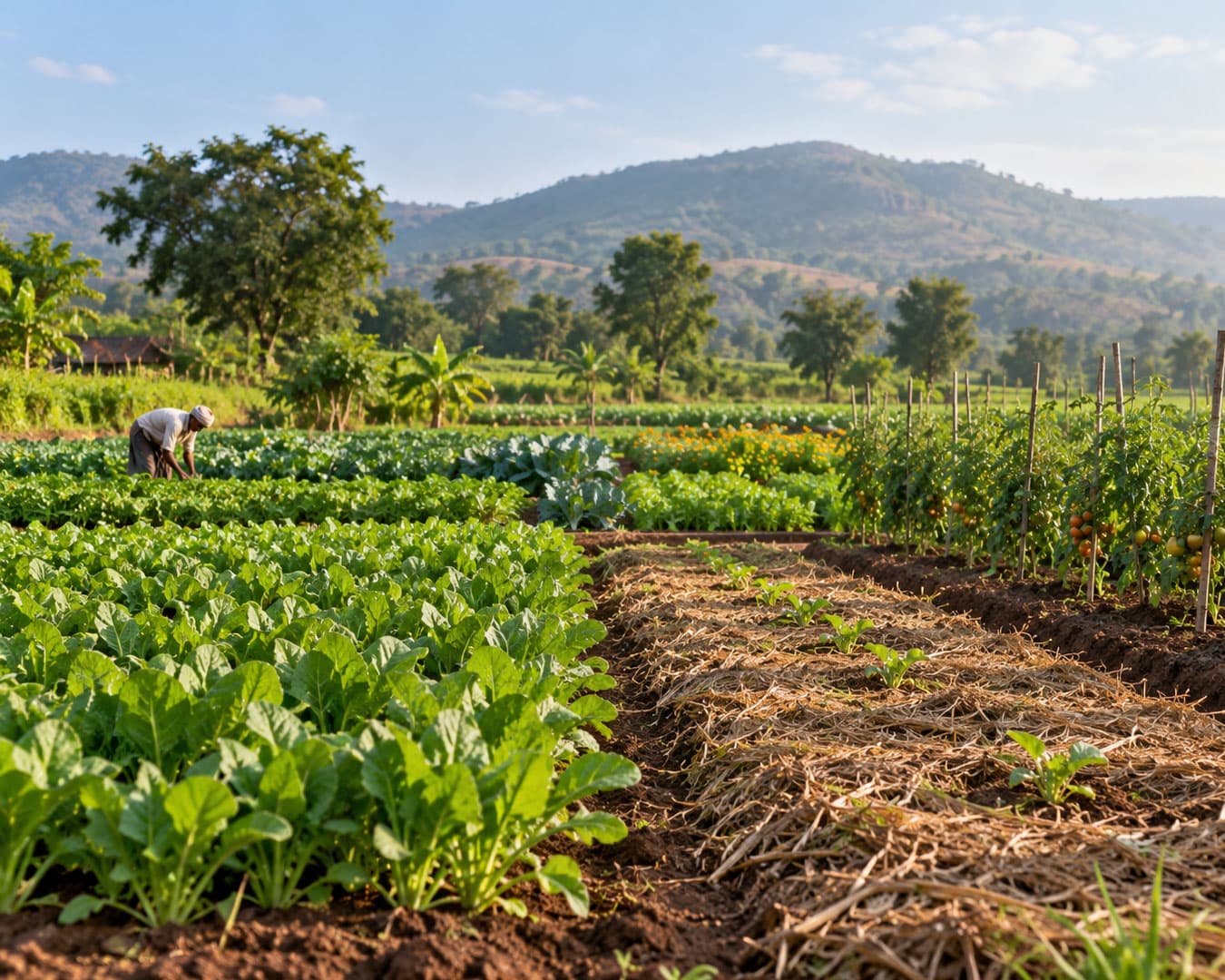 Rotated crop sections on Phadke Organic Farms
